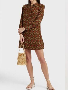 Antik Batik Floral Print Crepe Mini Dress Size XS